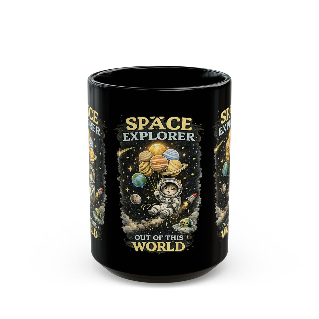 Space Explorer Cat Mug Cute Astronaut Kitty Coffee Cup Out of This World Gift