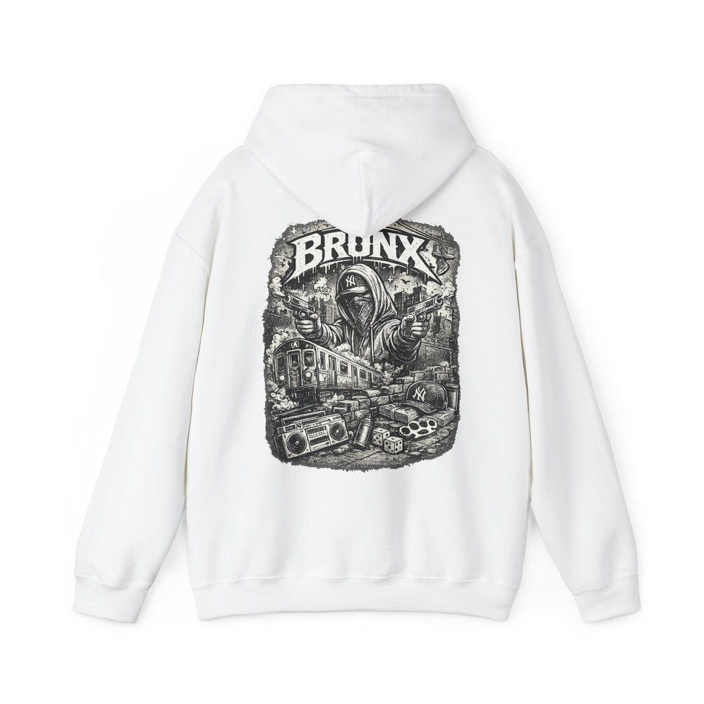 Bronx Street Art Hoodie Urban Graffiti Train & Boombox Pullover