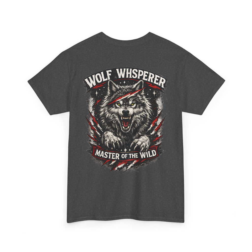 Wolf Biker T-Shirt – “Wolf Whisperer” Alpha Wolf Graphic Tee