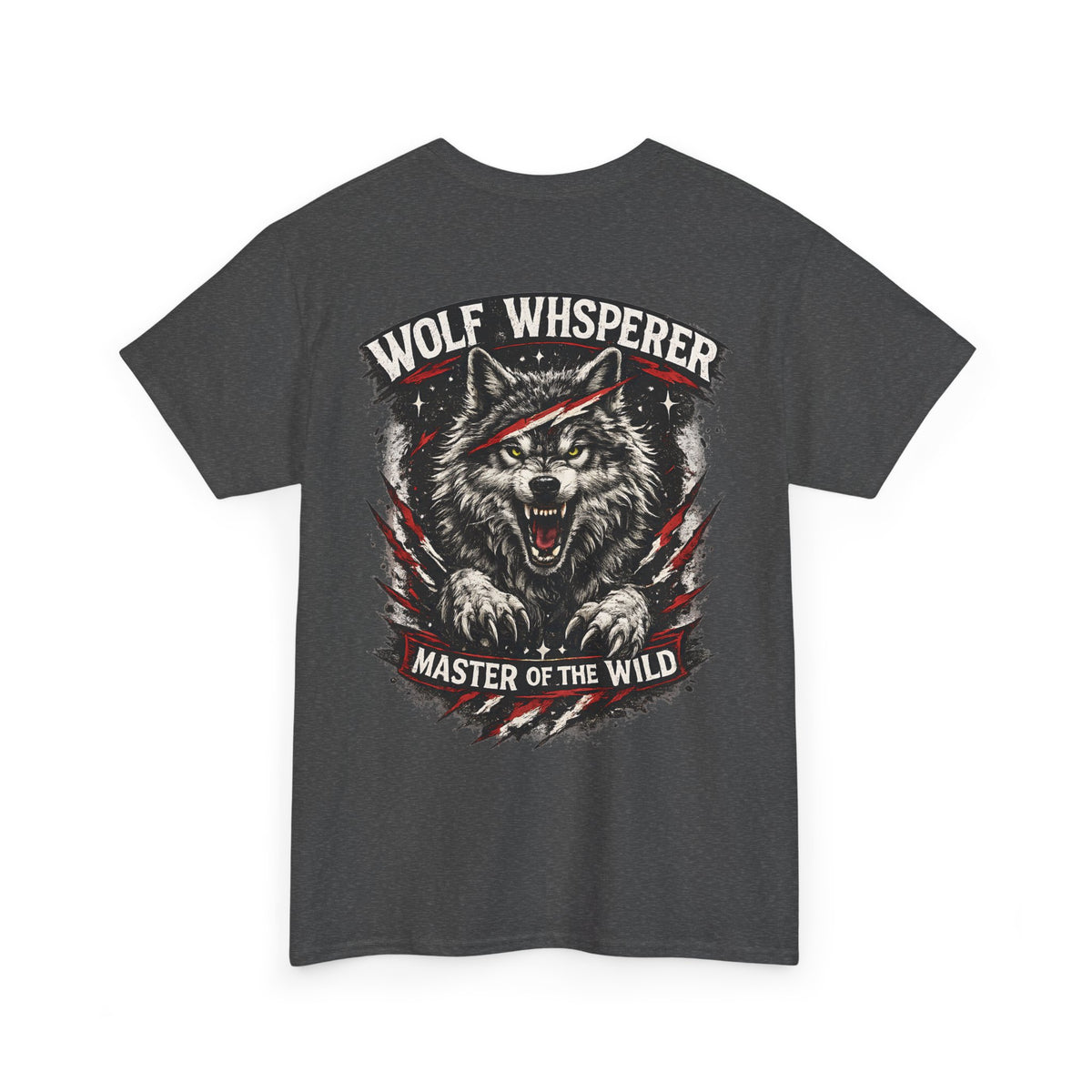 Wolf Biker T-Shirt – “Wolf Whisperer” Alpha Wolf Graphic Tee
