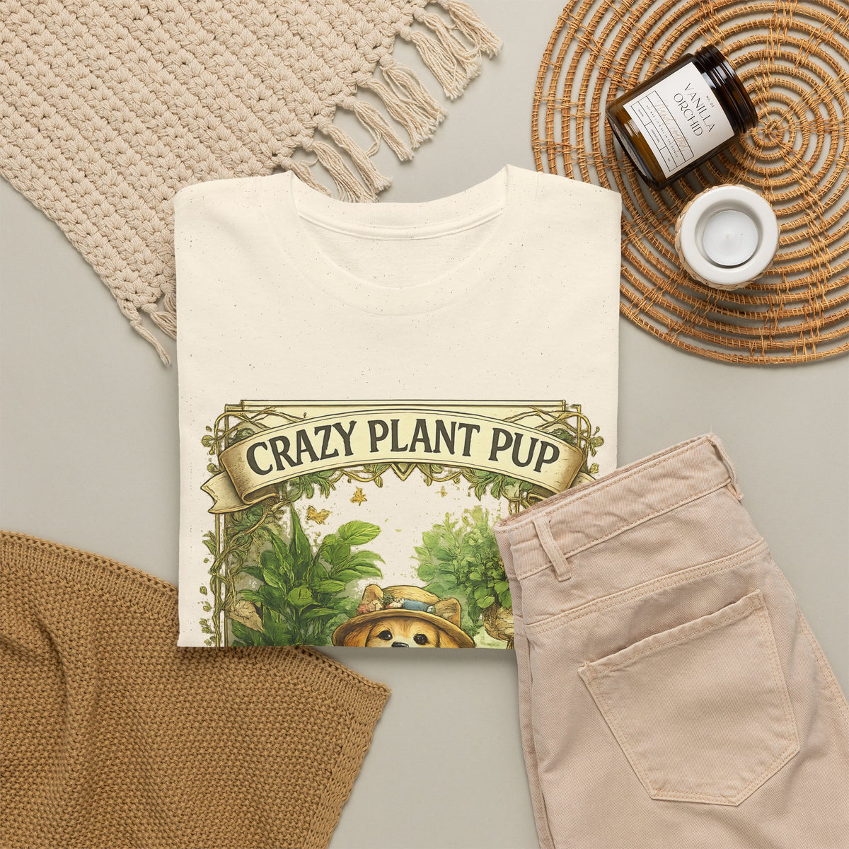 Crazy Plant Pup T-Shirt – Funny Dog & Plant Lover Graphic Tee