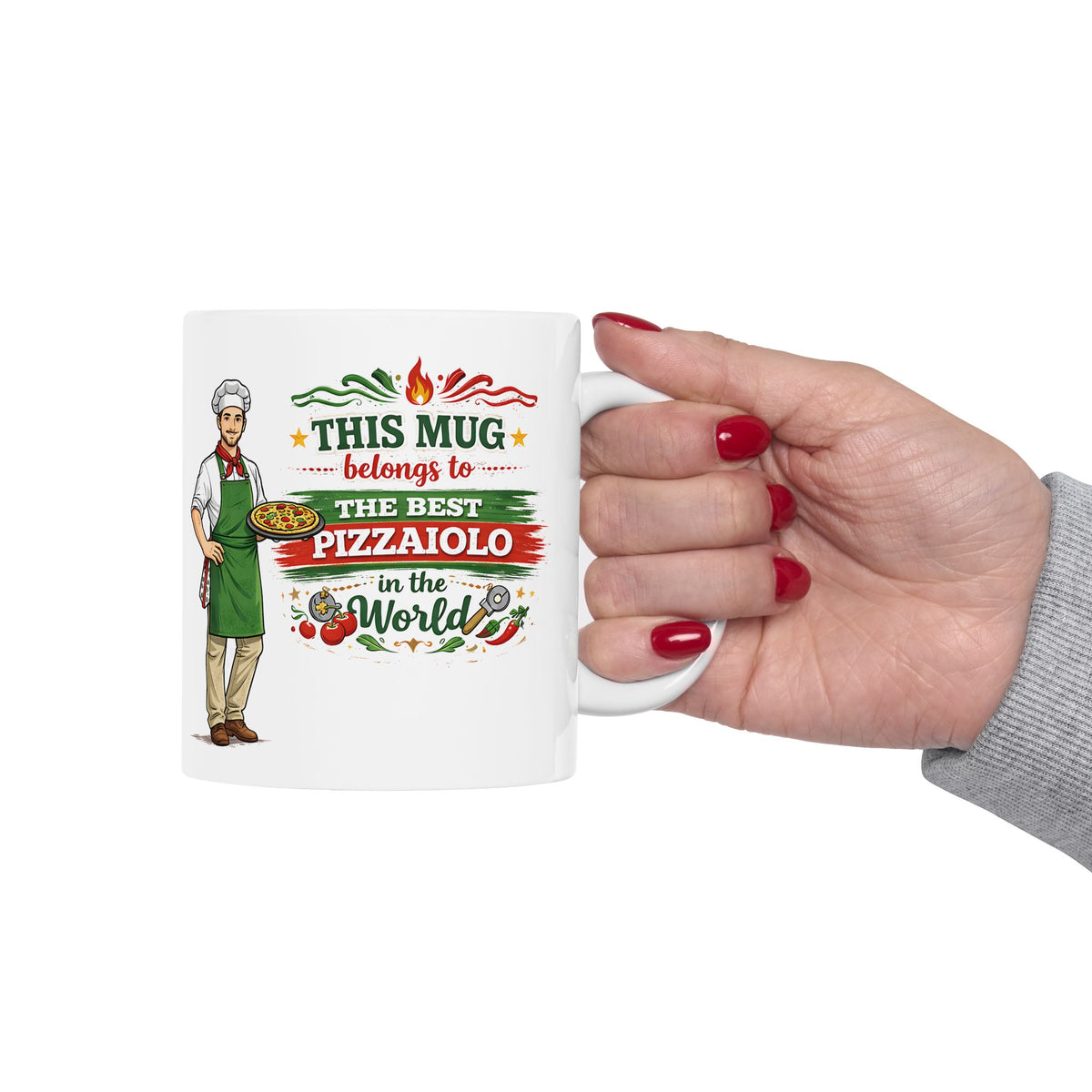 Best Pizzaiolo Mug This Mug Belongs To The Best Pizza Maker in the World, Italian Chef Coffee Mug Gift