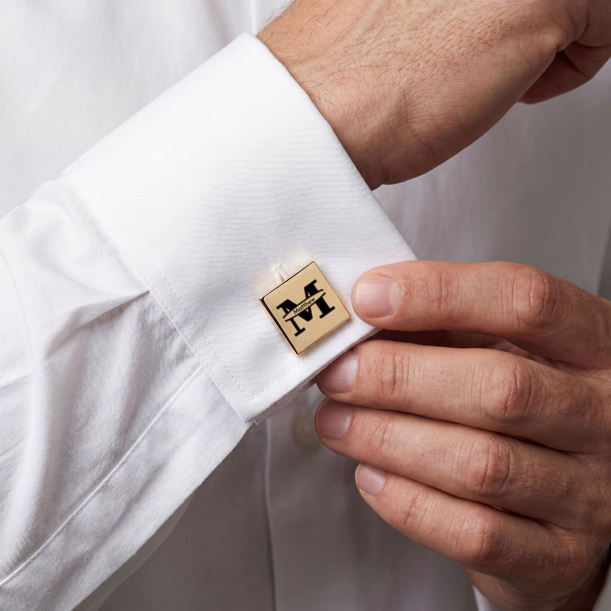 Personalized Monogram Cufflinks – Custom Initial & Name for Men