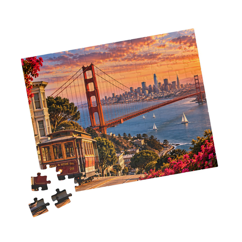 San Francisco Puzzle – Golden Gate Bridge Jigsaw Puzzle (110, 252, 520, 1014-piece)