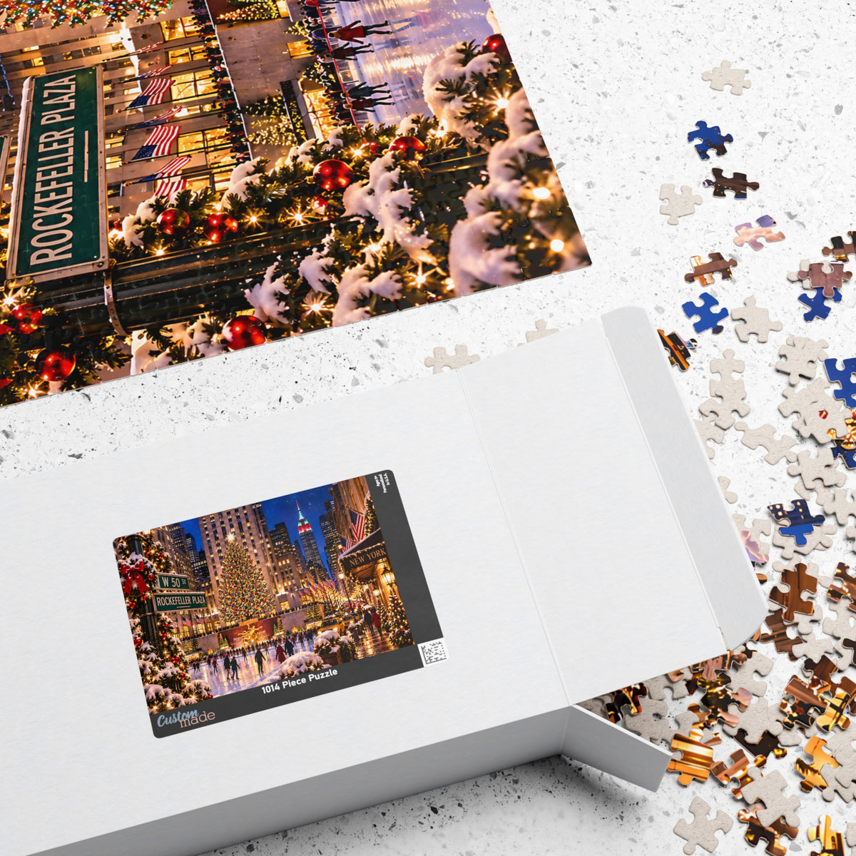 New York Christmas Puzzle – Rockefeller Center Jigsaw Puzzle (110, 252, 520, 1014-piece)