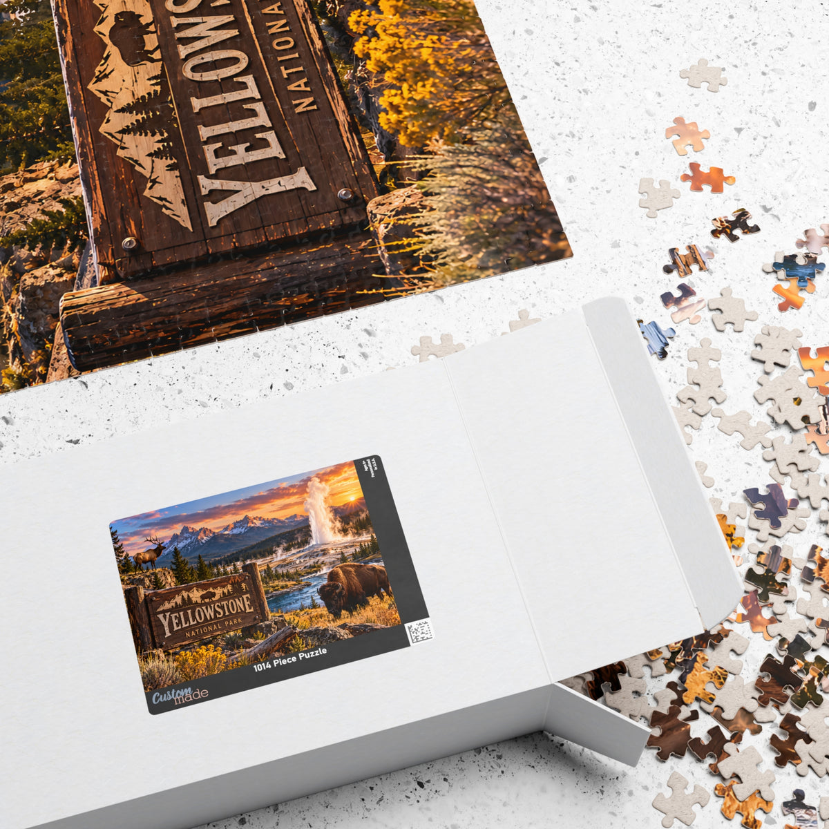 Yellowstone National Park Puzzle – Wildlife & Mountain Landscape (110, 252, 520, 1014-piece)