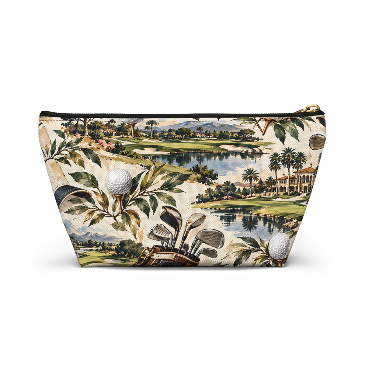 Vintage Golf Pouch – Classic Country Club Print