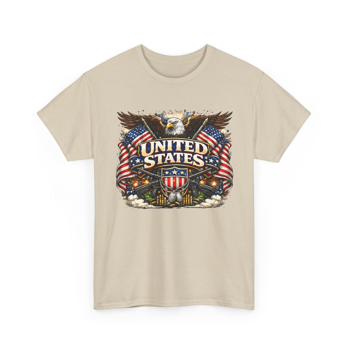 Patriotic USA T-Shirt – American Eagle & US Flag Graphic Tee