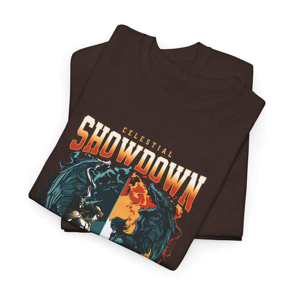 Angel vs. Demon T-Shirt – Dark Fantasy Celestial Battle Graphic Tee