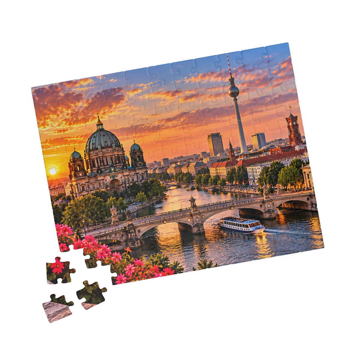 Berlin Germany Puzzle – TV Tower & City Skyline Jigsaw Puzzle (110, 252, 520, 1014-piece)