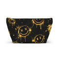 Gold Smiley Pouch – Black Graffiti Streetwear Print