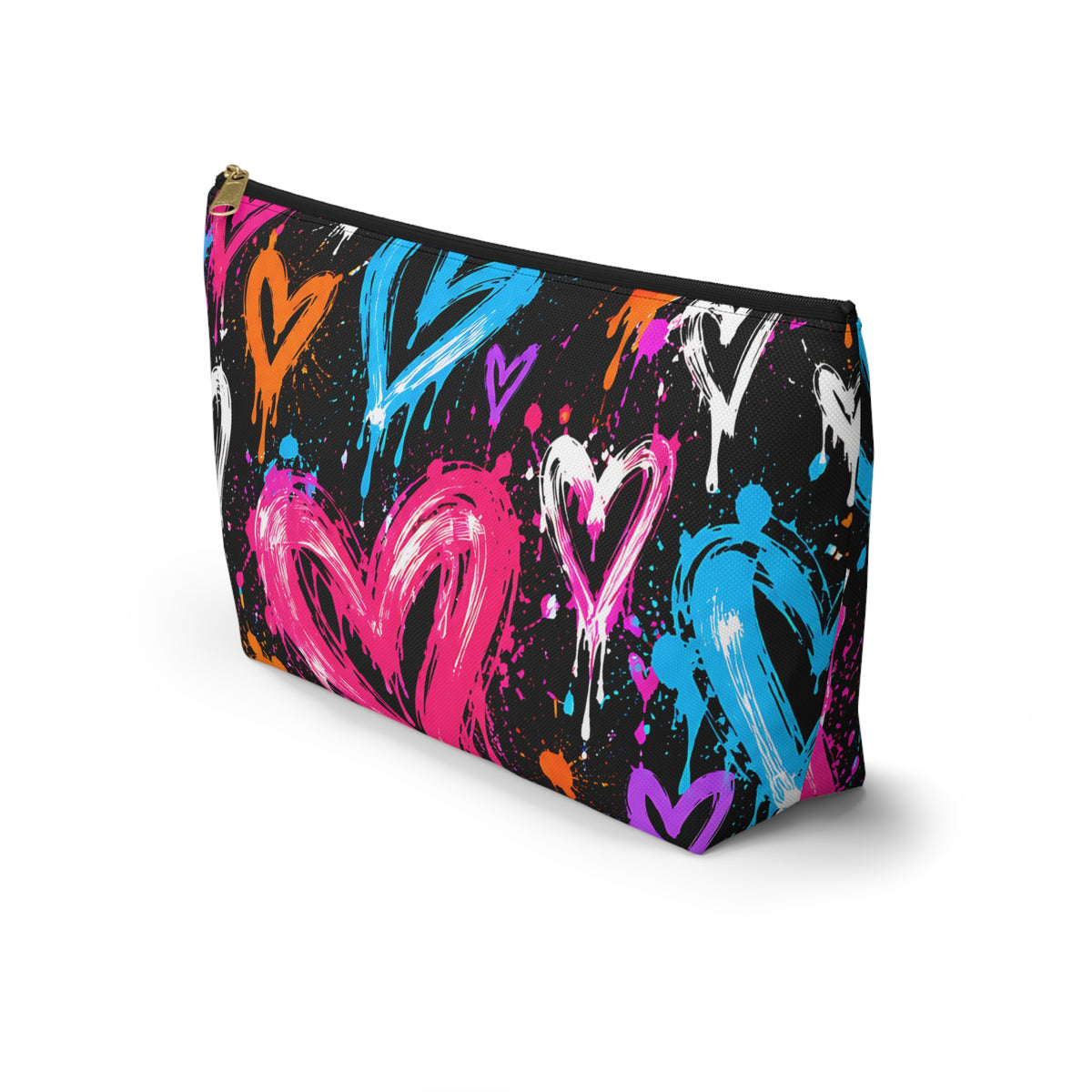 Graffiti Heart Pouch – Colorful Street Art Print