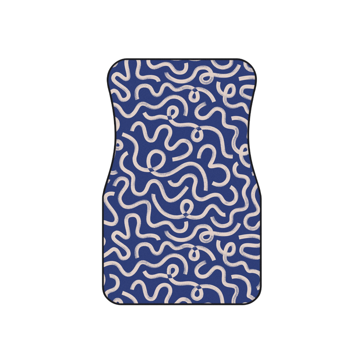 Blue Abstract Pattern Car Floor Mats – 4-Piece Set
