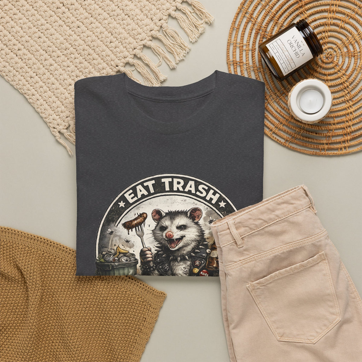“Eat Trash, Party Hard” Opossum T-Shirt – Funny Graphic Tee