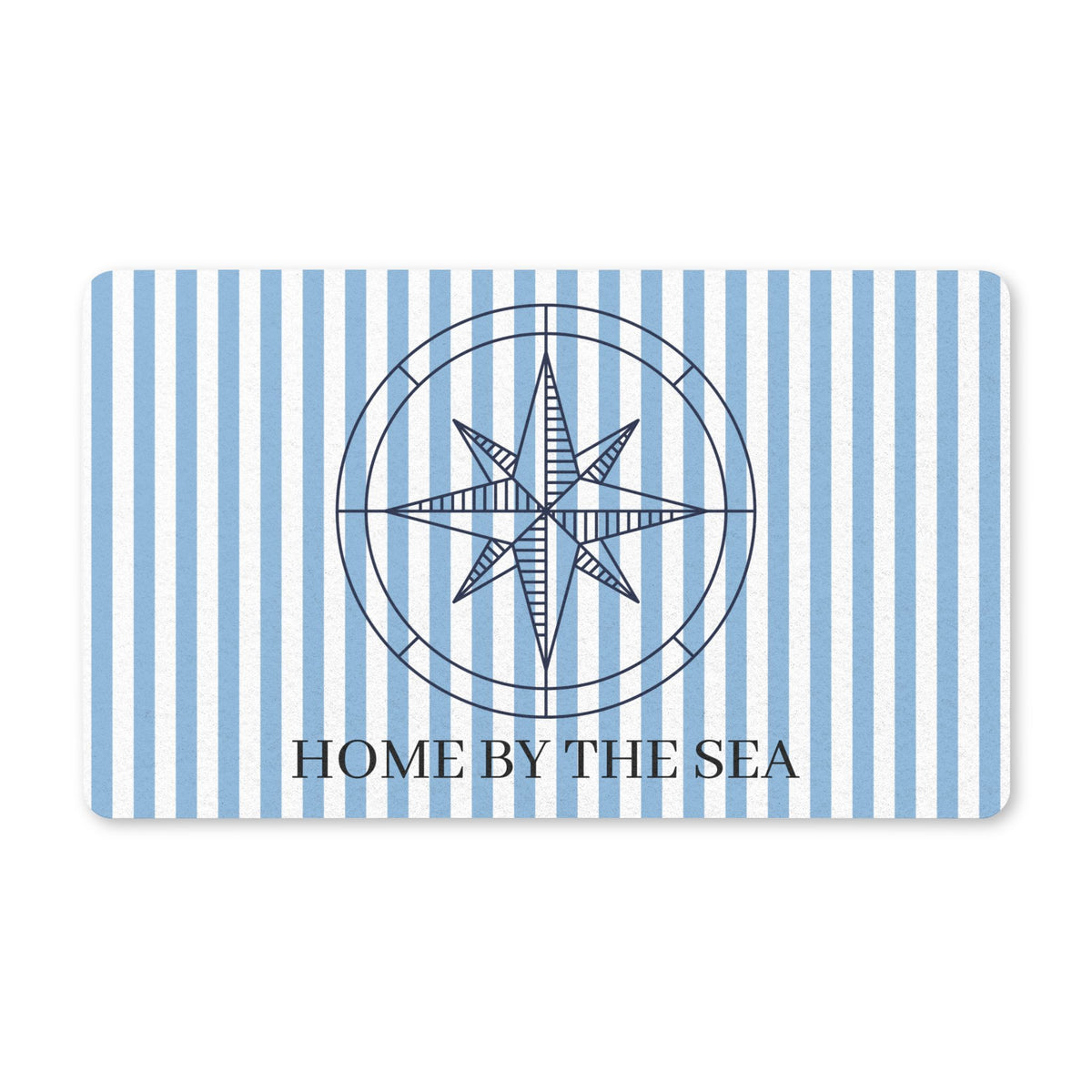 Home by the Sea Doormat – Nautical Compass Coastal Entryway Mat