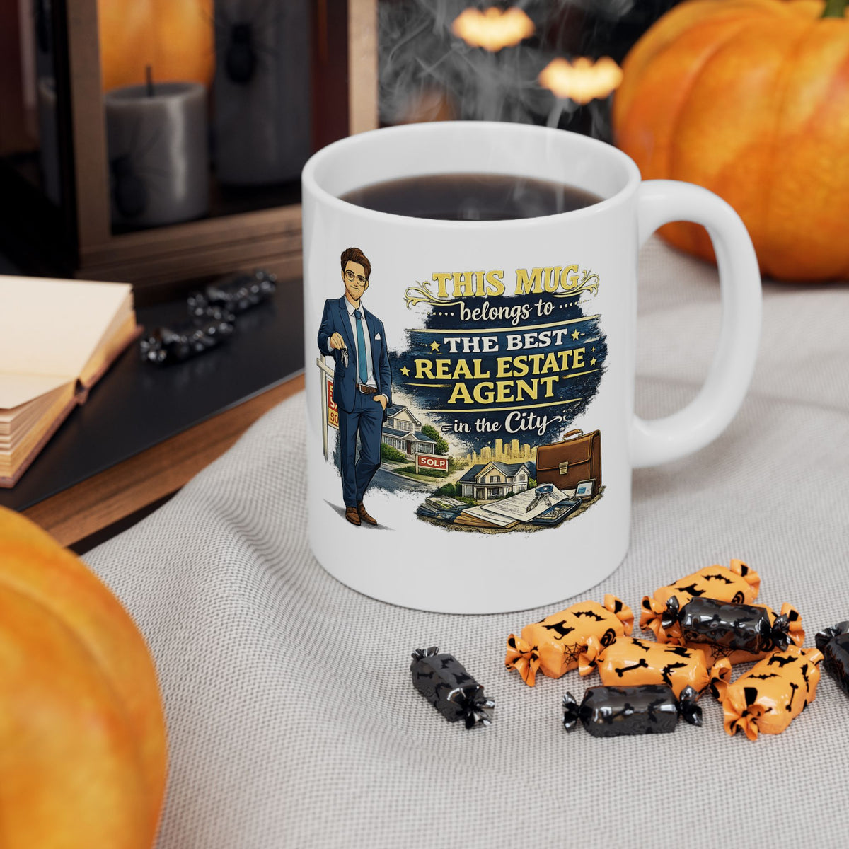 Best Real Estate Agent Mug This Mug Belongs To The Best Realtor in the City, Real Estate Gift Coffee Mug