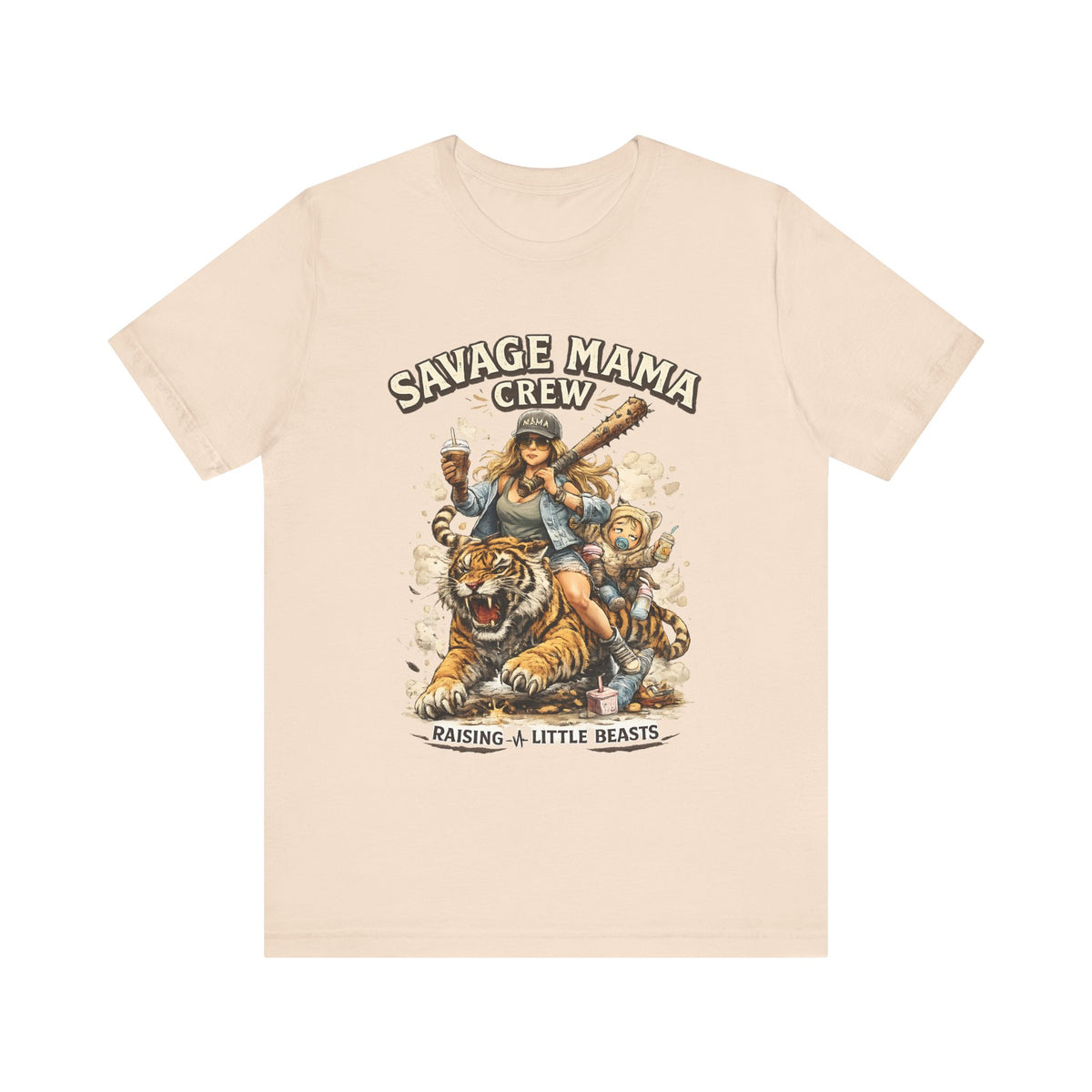 Savage Mama Crew Shirt  Funny Mom T Shirt, Strong Mom Graphic Tee, Cool Mom Life Gift