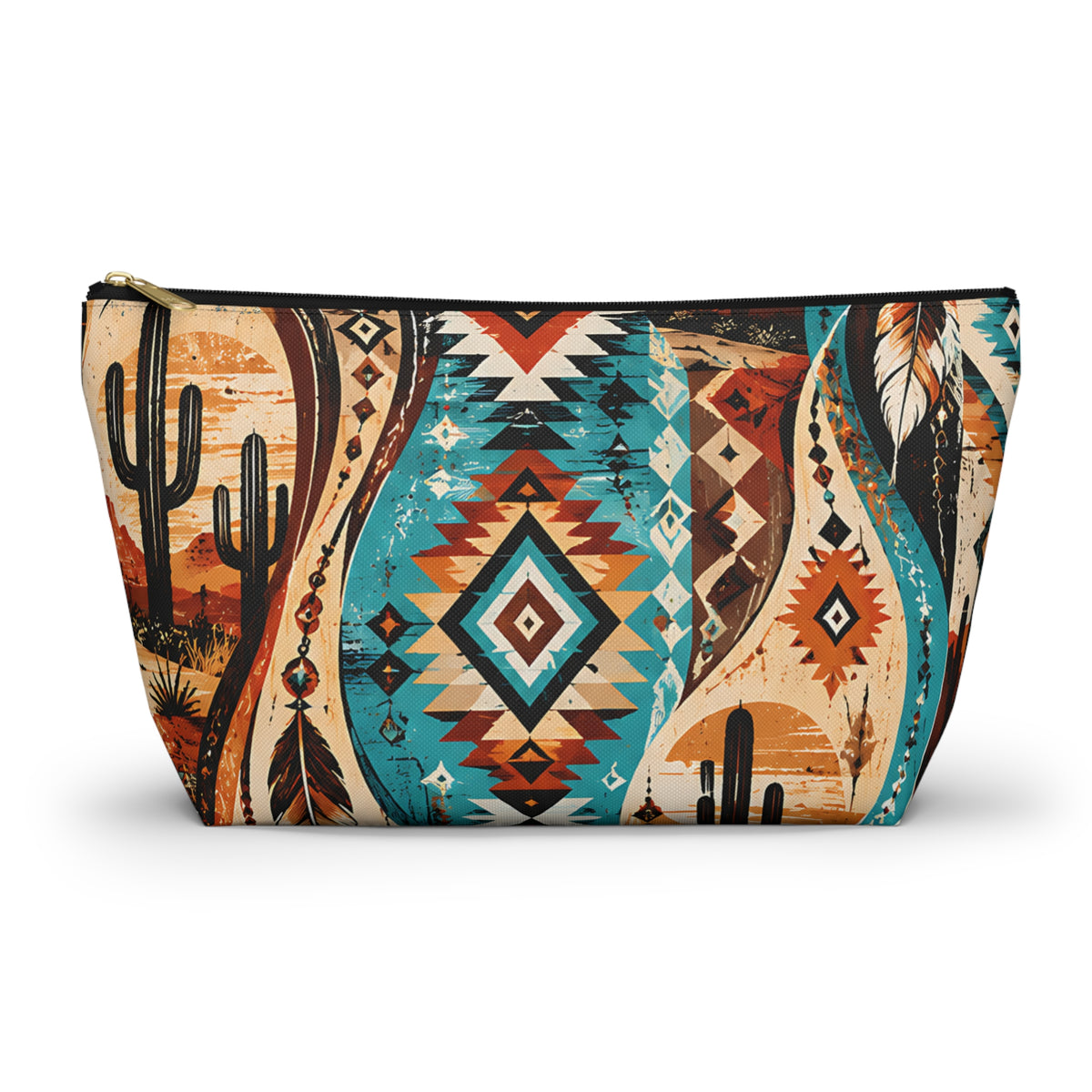 Southwestern Desert Pouch – Turquoise Western Print