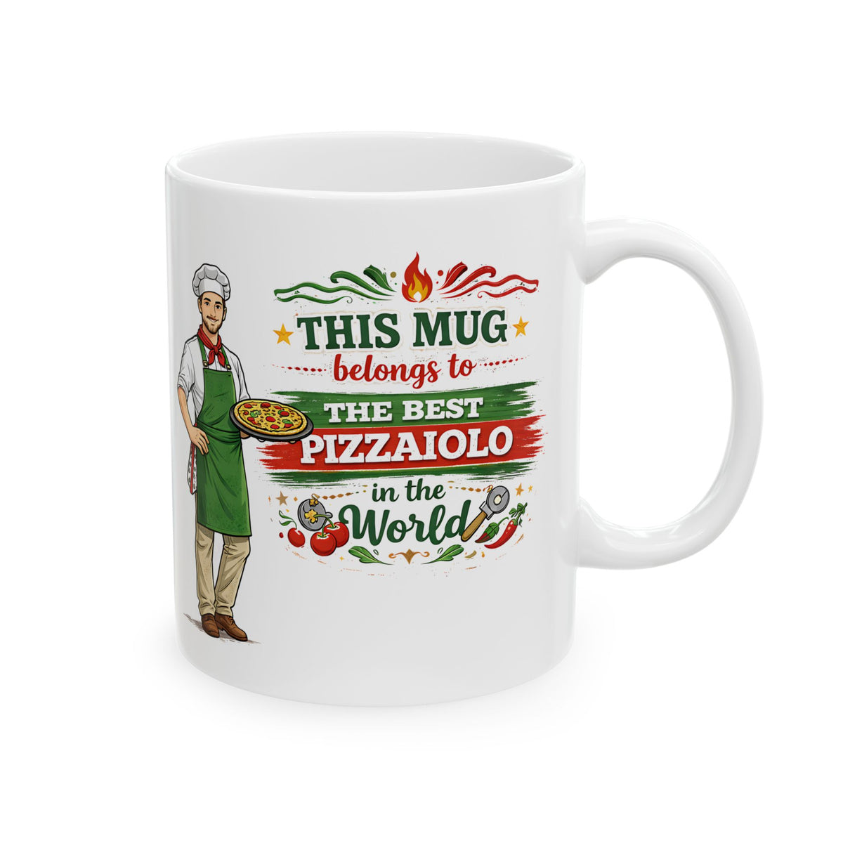 Best Pizzaiolo Mug This Mug Belongs To The Best Pizza Maker in the World, Italian Chef Coffee Mug Gift