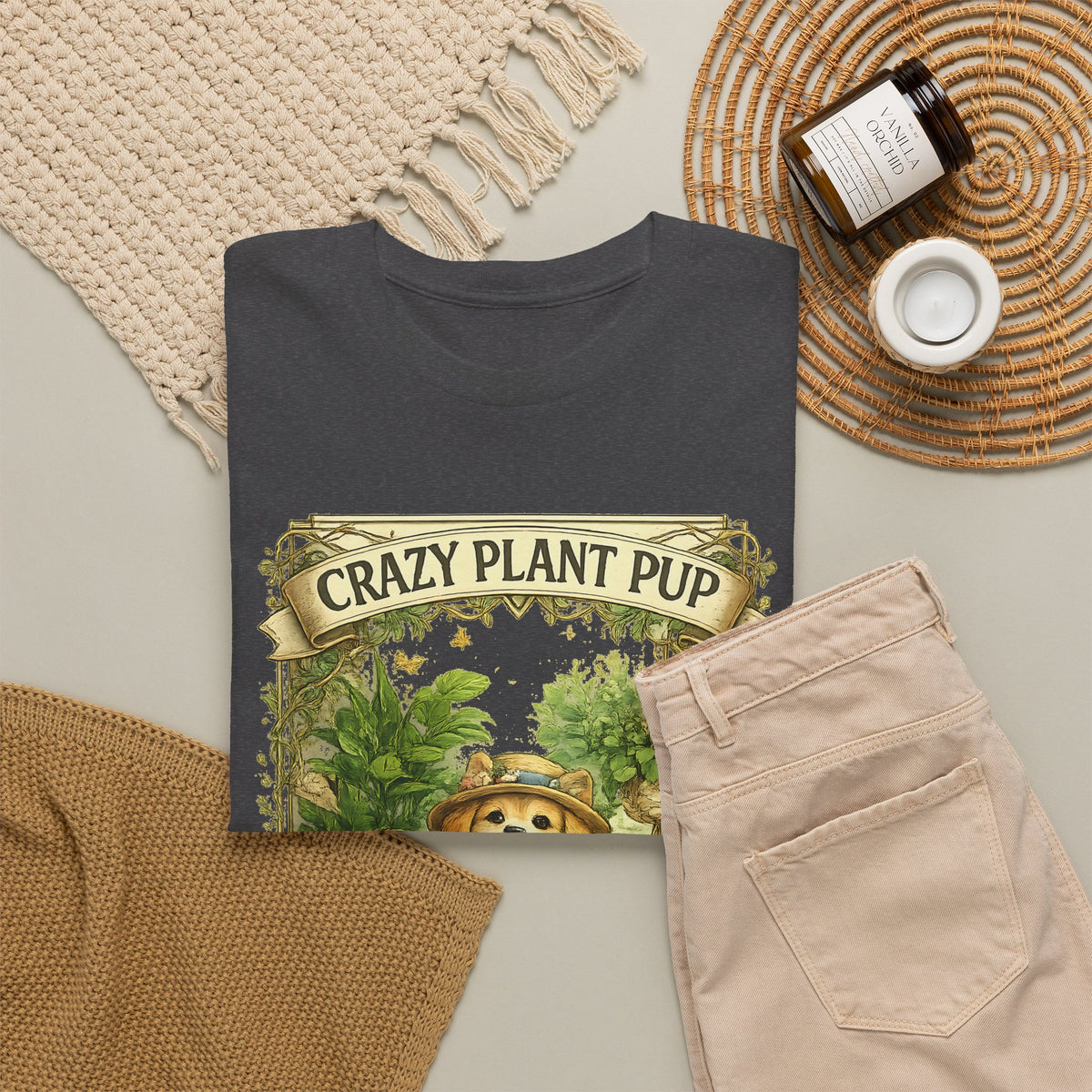 Crazy Plant Pup T-Shirt – Funny Dog & Plant Lover Graphic Tee