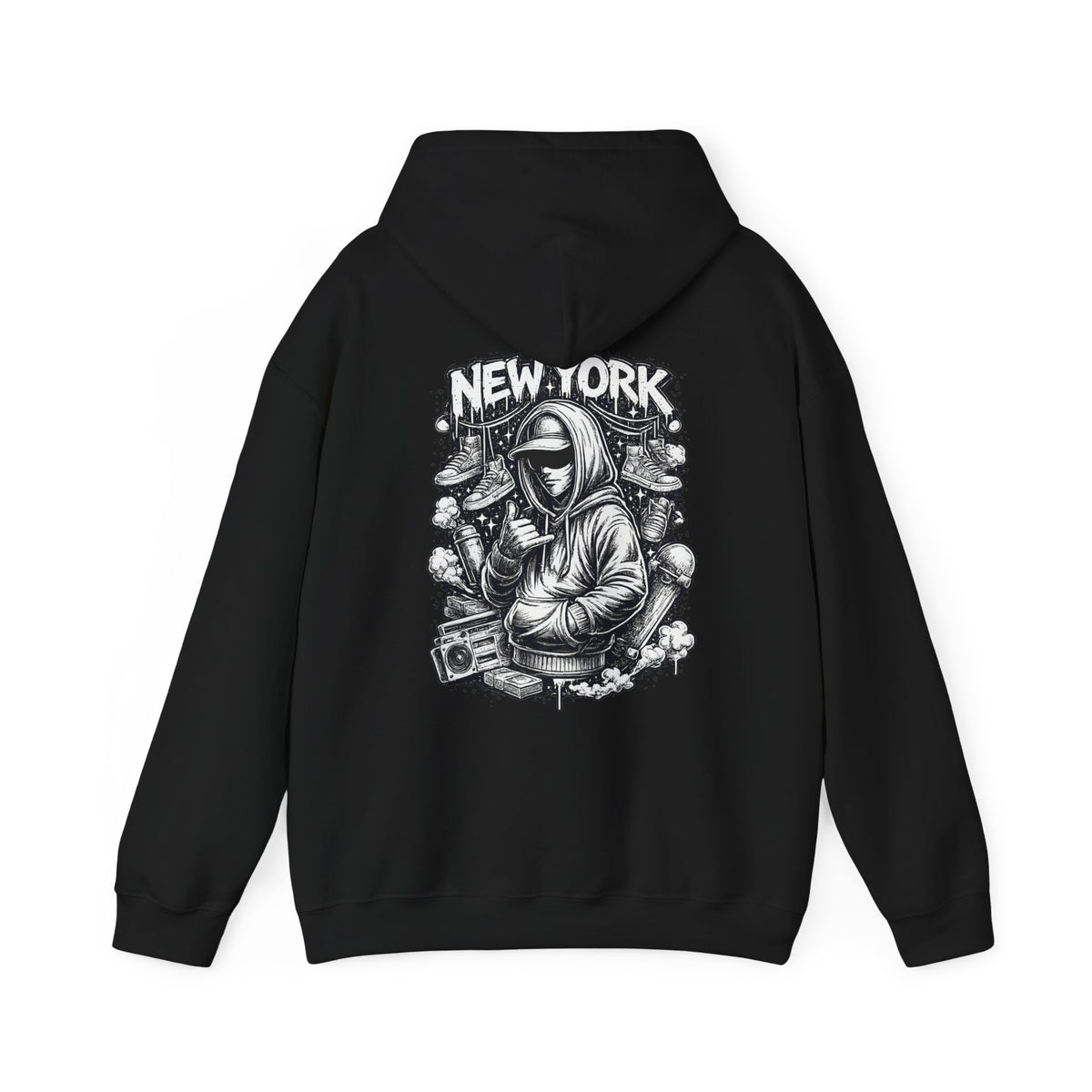 Copy of Hoodie New York Streetwear Graphic Hoodie Rooftop Graffiti DJ Design