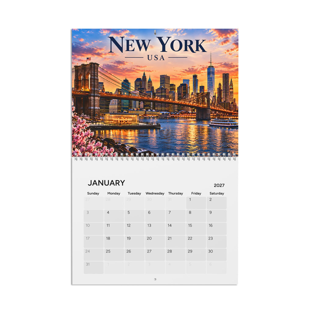 World Cities 2027 Wall Calendar – Iconic Destinations