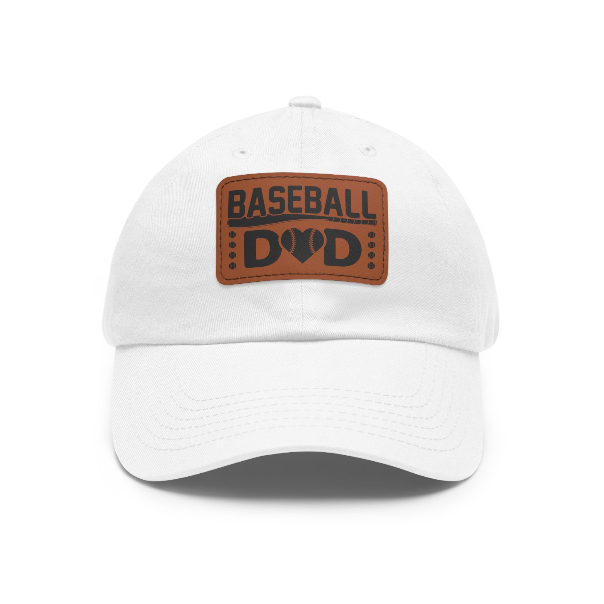 Baseball Dad Hat with Leather Patch - Perfect Gift for Father's Day, Sports Events, Casual Outings, or Birthday Celebrations, Stylish