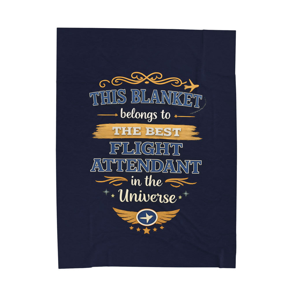 Best Flight Attendant Blanket  Gift for Flight Attendant  Cabin Crew Appreciation Gift  Aviation Throw Blanket