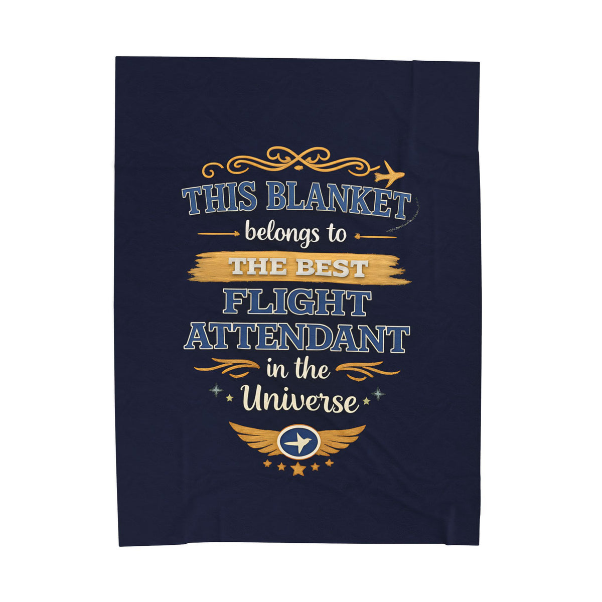 Best Flight Attendant Blanket  Gift for Flight Attendant  Cabin Crew Appreciation Gift  Aviation Throw Blanket