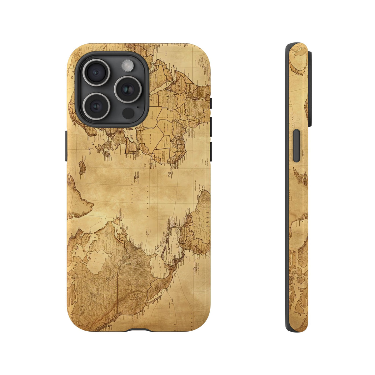 Vintage World Map Tough Phone Case – Antique Travel Design