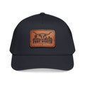 Fort Worth Texas Leather Patch Mid Profile Baseball Cap – Western Longhorn Hat