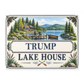 Personalized Lake House Double-Sided Yard Sign – Custom Name Sign YL2