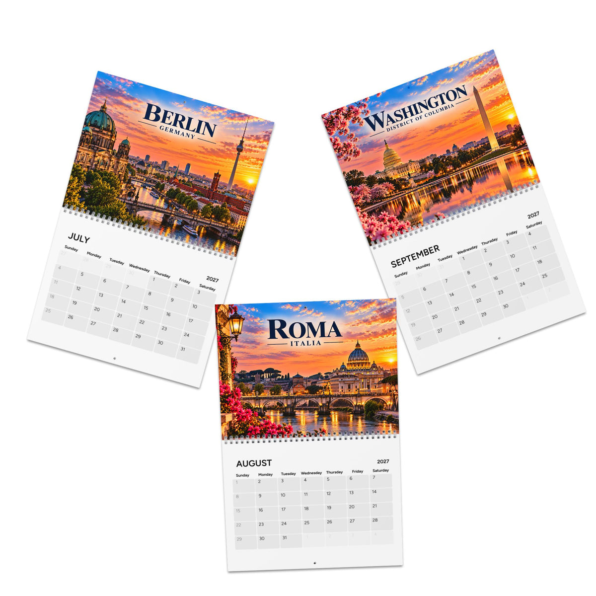 World Cities 2027 Wall Calendar – Iconic Destinations