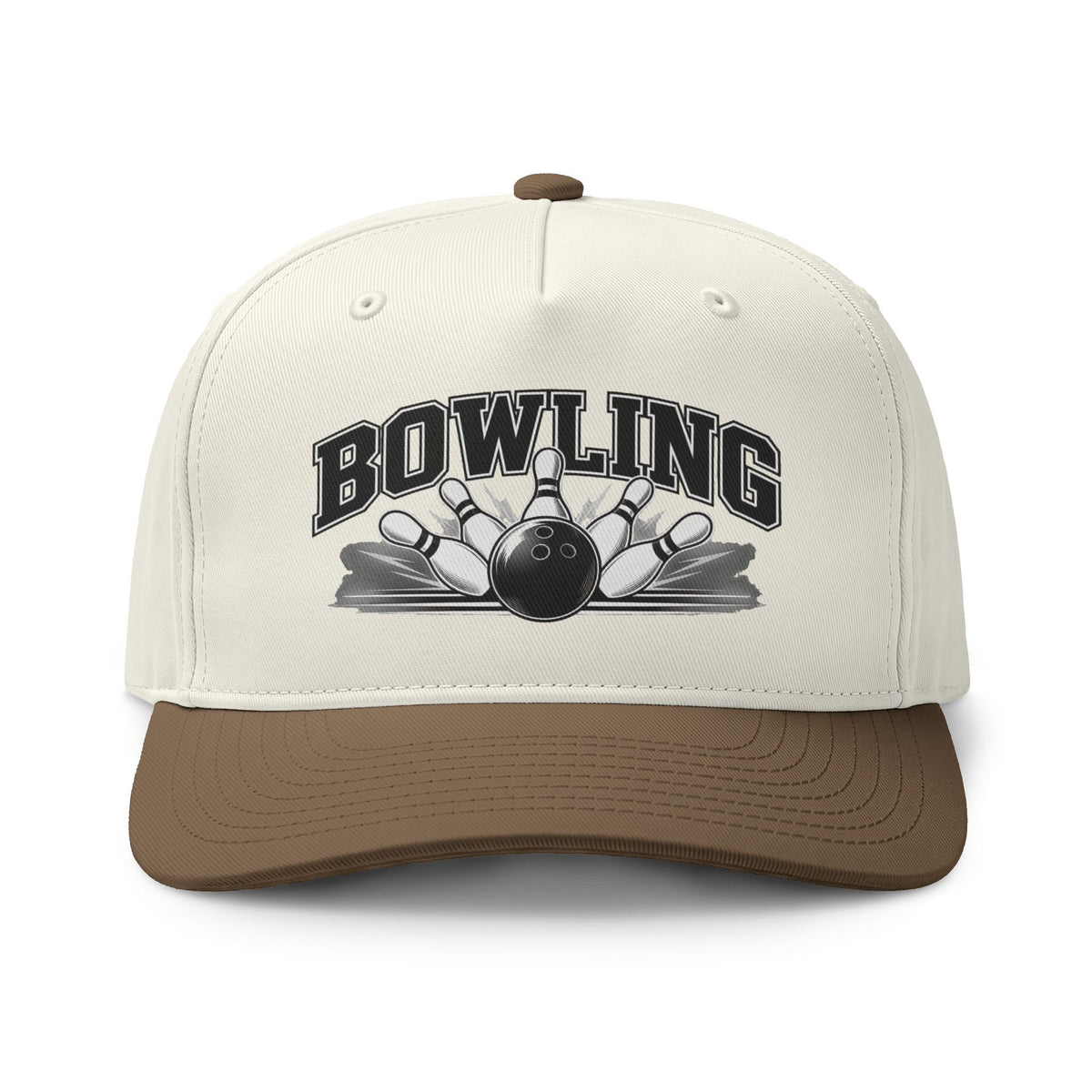 Bowling Two-Tone Cap – Classic Bowling Ball & Pins Sports Hat