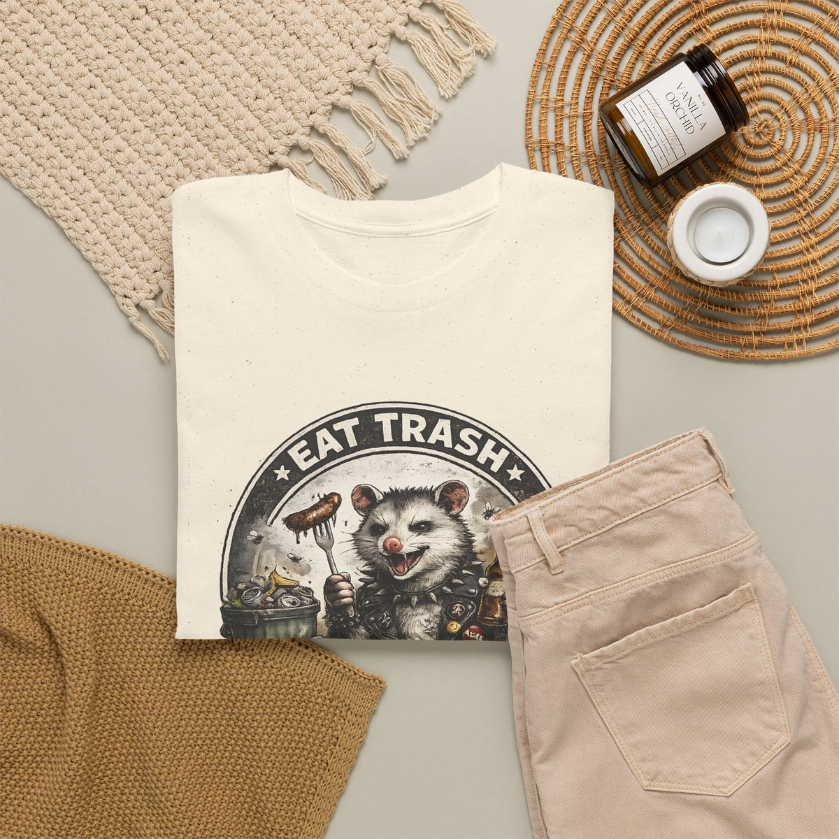 “Eat Trash, Party Hard” Opossum T-Shirt – Funny Graphic Tee