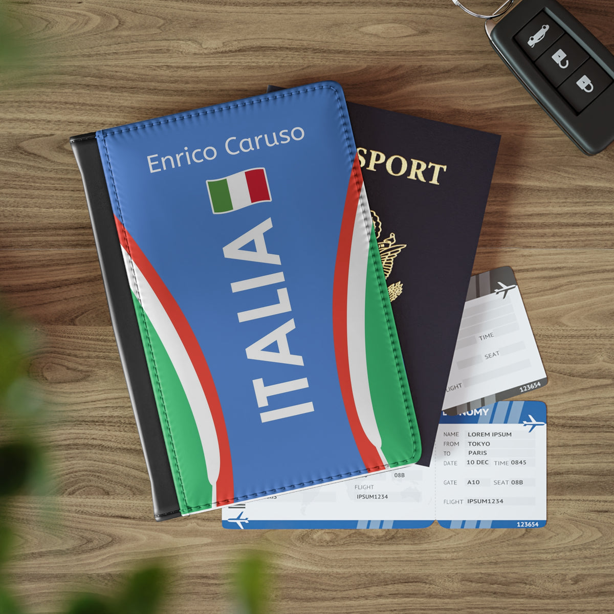 Personalized Italy Passport Cover with Name – RFID Blocking Travel Passport Holder