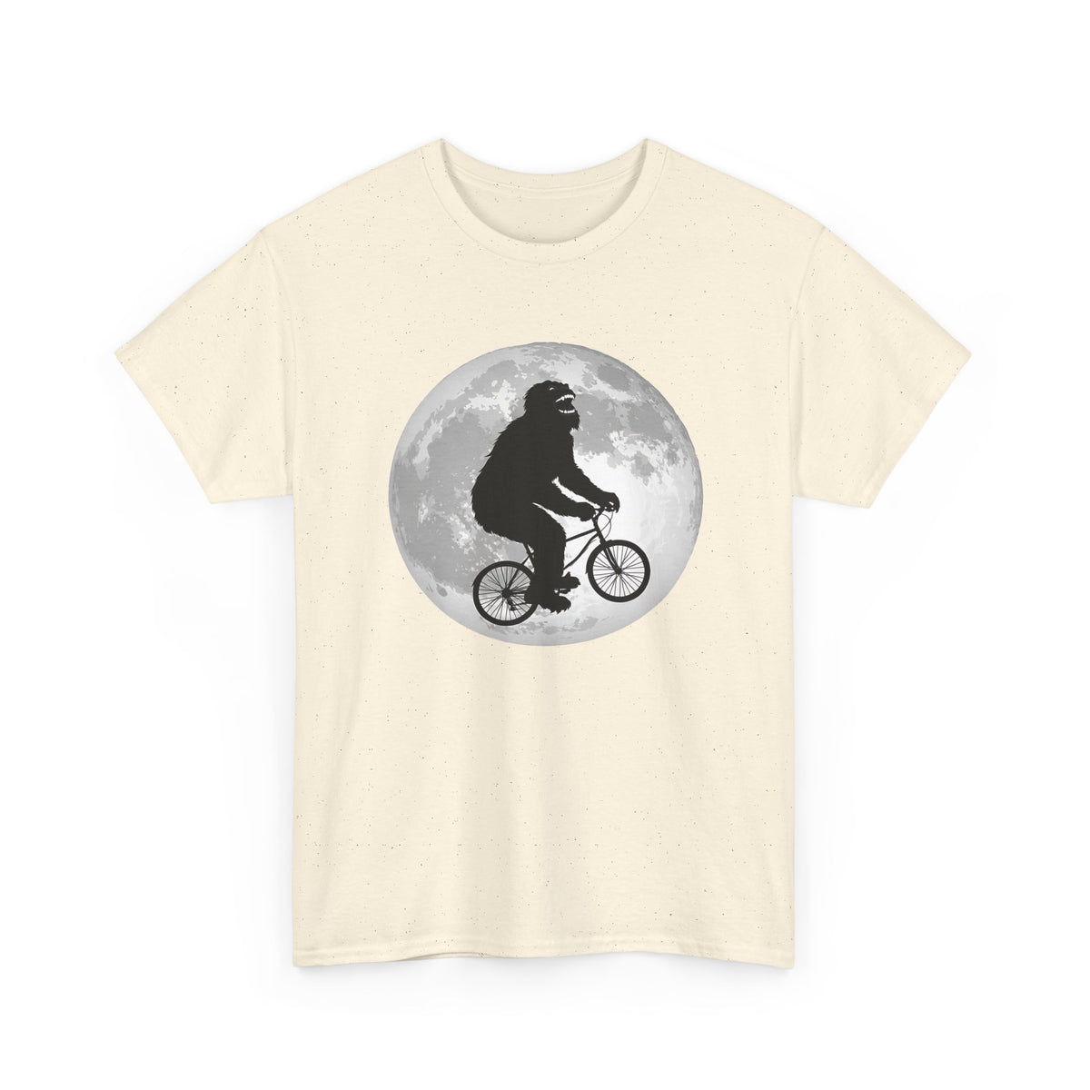 Bigfoot Bicycle T-Shirt – Moon & Nature Adventure Graphic Tee