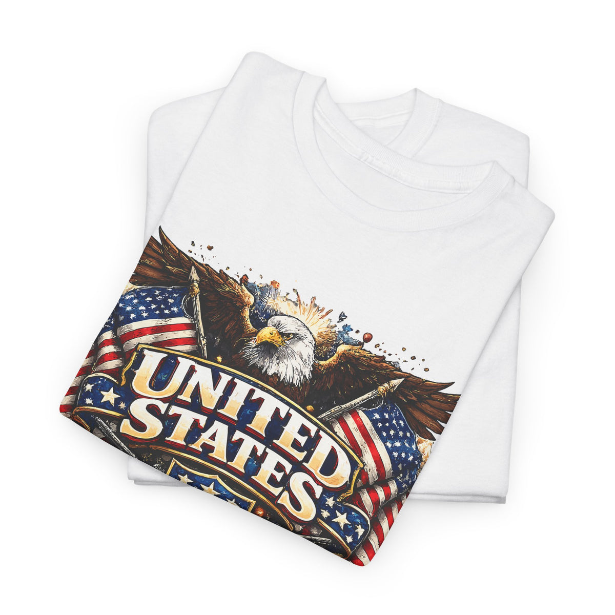 Patriotic USA T-Shirt – American Eagle & US Flag Graphic Tee