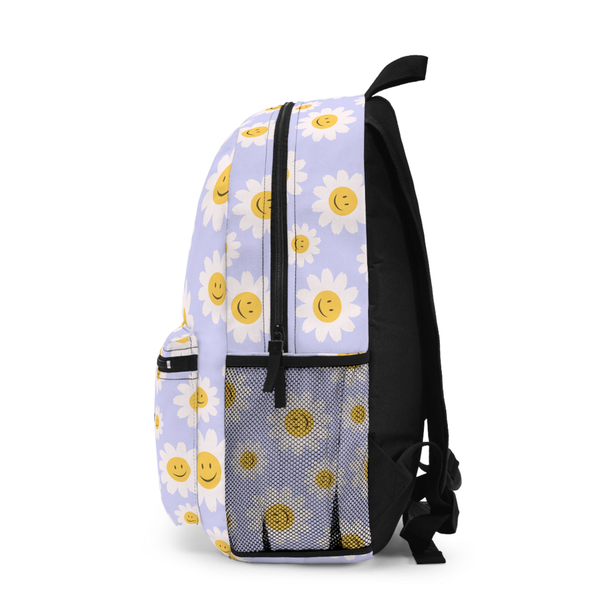 Personalized Daisy Backpack with Name – Cute Smiley Flower Backpack