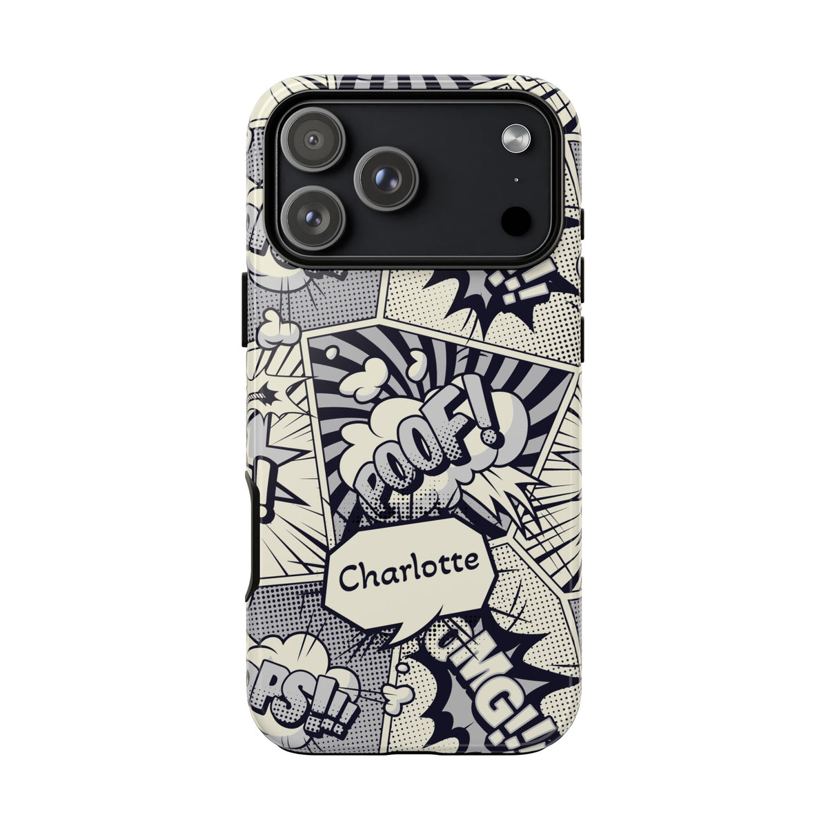 Personalized Comic Phone Case with Name – Pop Art Tough Case