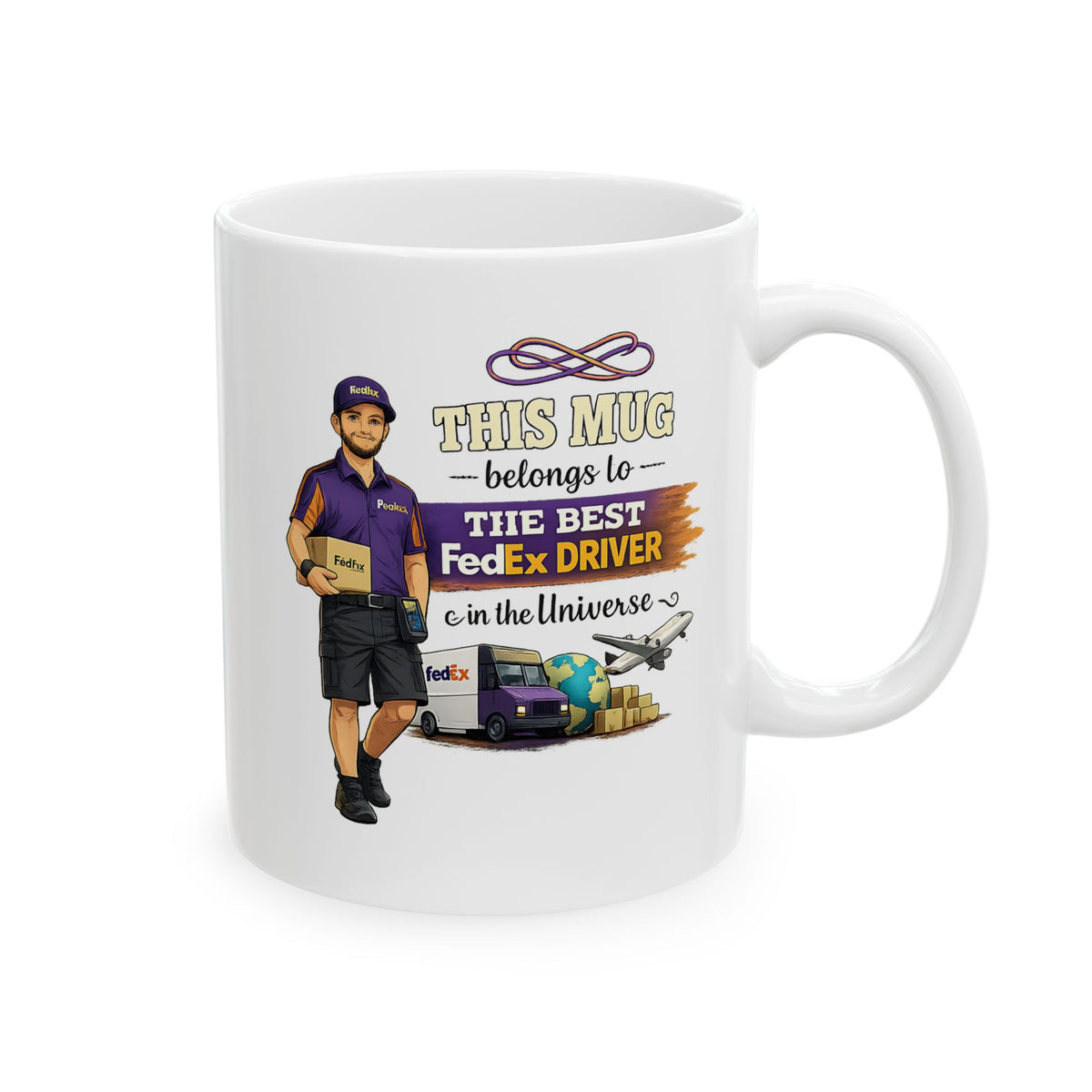 Best Delivery Driver Mug  This Mug Belongs To The Best Shipping Courier in the Universe, Delivery Driver Coffee Mug Gift