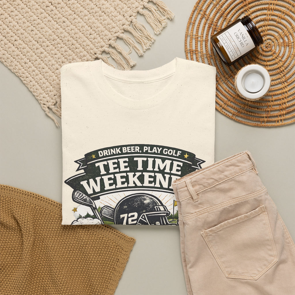 Golf & Beer T-Shirt – Tee Time Funny Golfing Graphic Tee