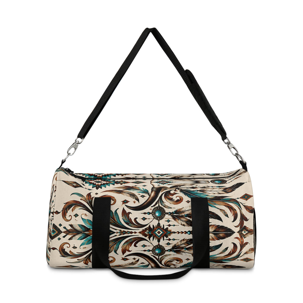 Southwestern Western Duffel Bag – Turquoise Boho Design