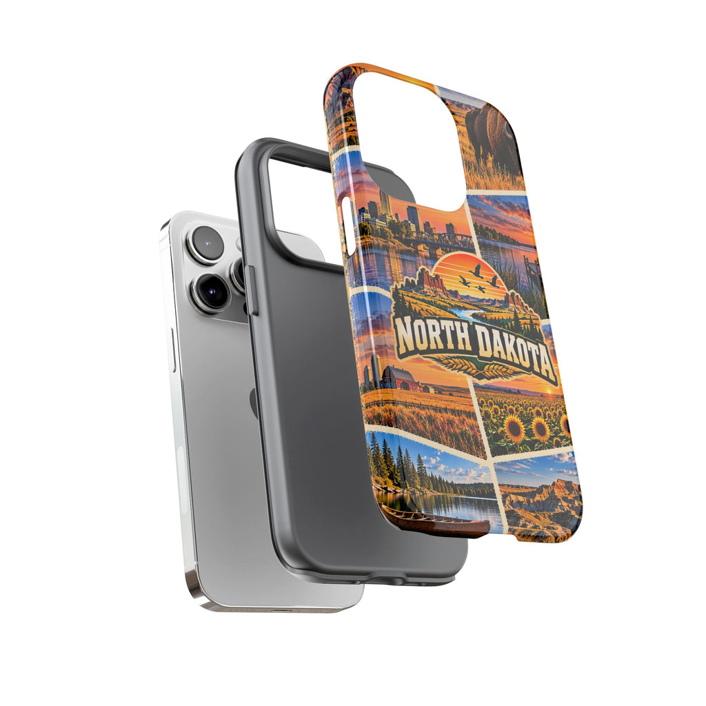 North Dakota Tough Phone Case – Badlands & Bison Collage