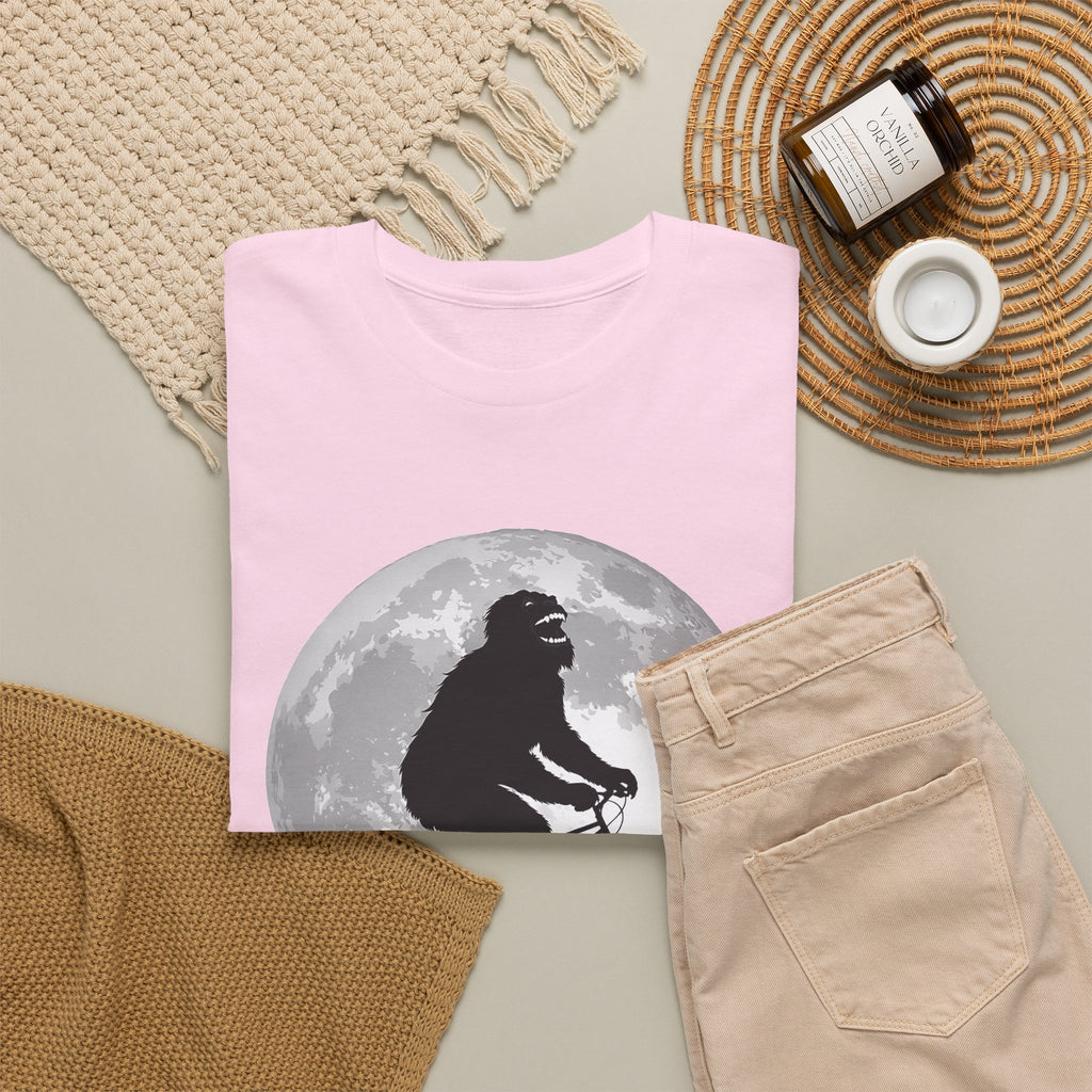 Bigfoot Bicycle T-Shirt – Moon & Nature Adventure Graphic Tee