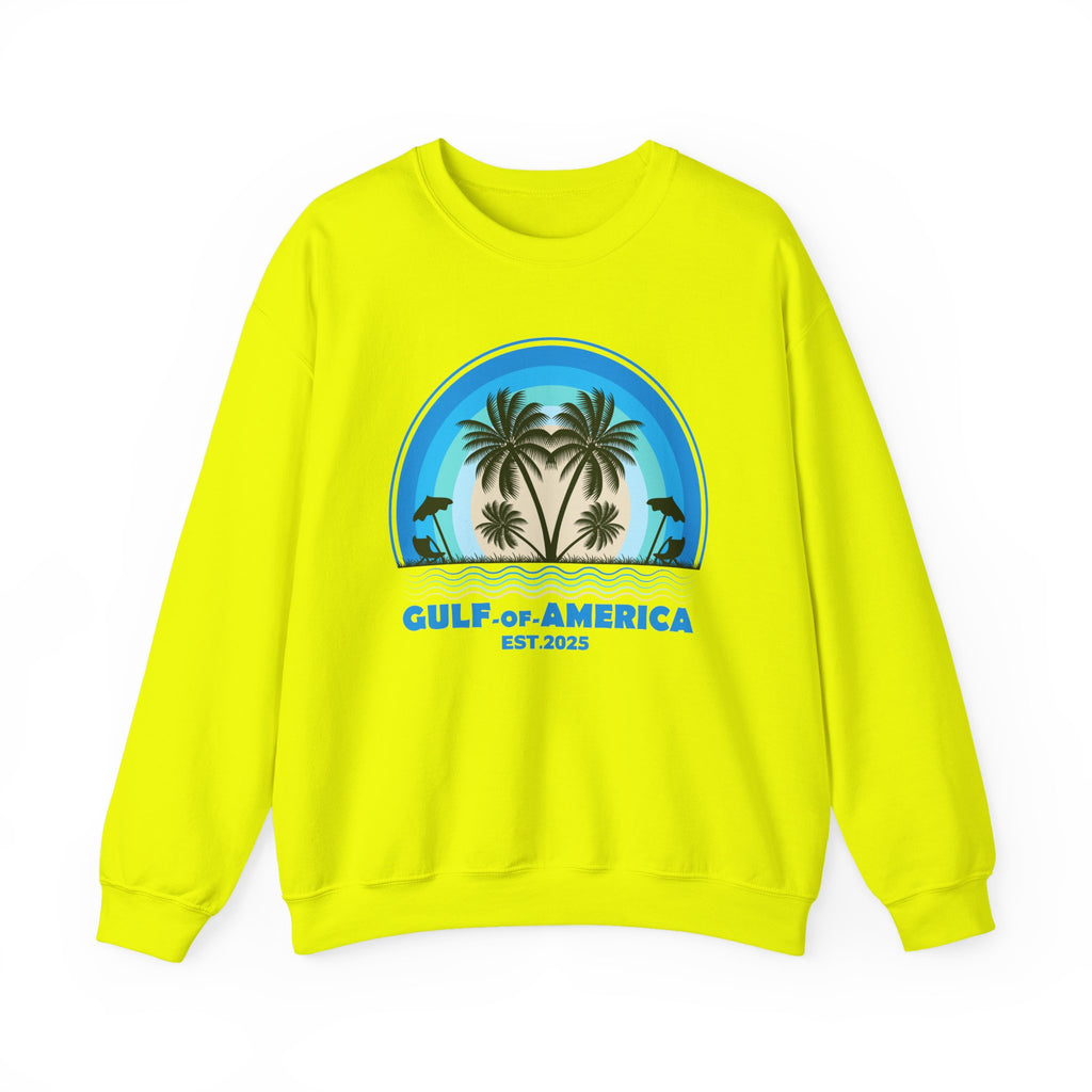 Gulf of America Sweatshirt – Coastal Palm Tree Graphic
