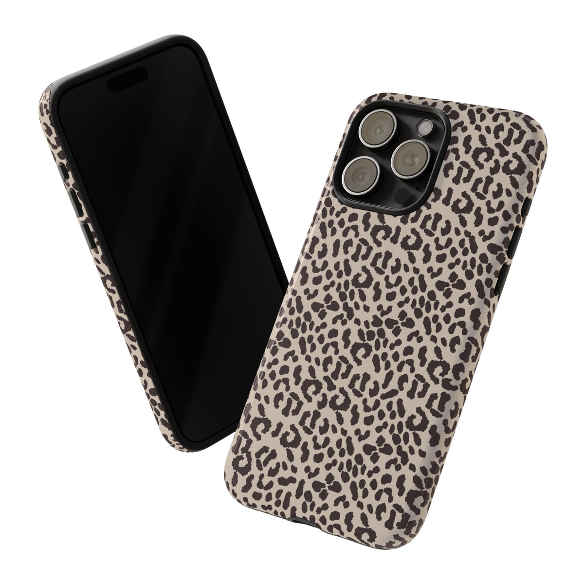 Leopard Print Tough Phone Case – Neutral Animal Pattern