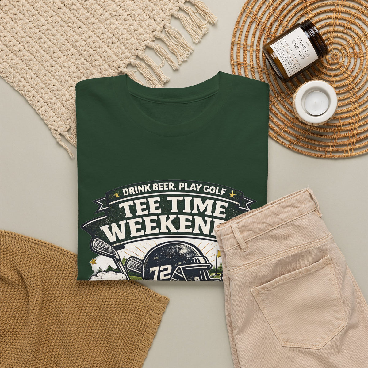 Golf & Beer T-Shirt – Tee Time Funny Golfing Graphic Tee