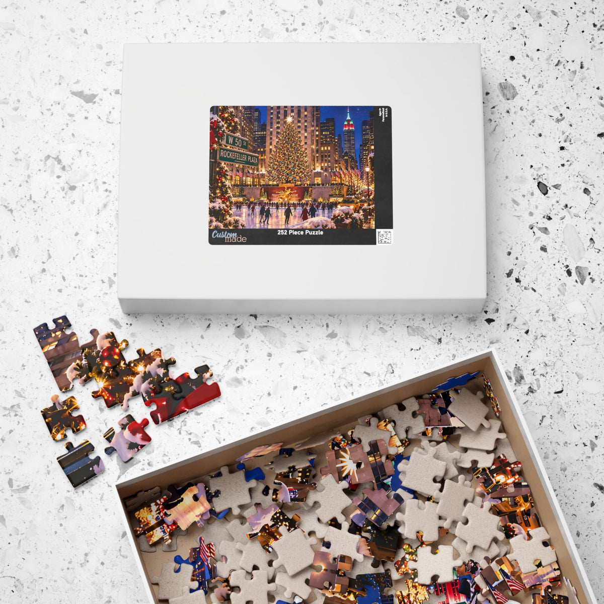 New York Christmas Puzzle – Rockefeller Center Jigsaw Puzzle (110, 252, 520, 1014-piece)