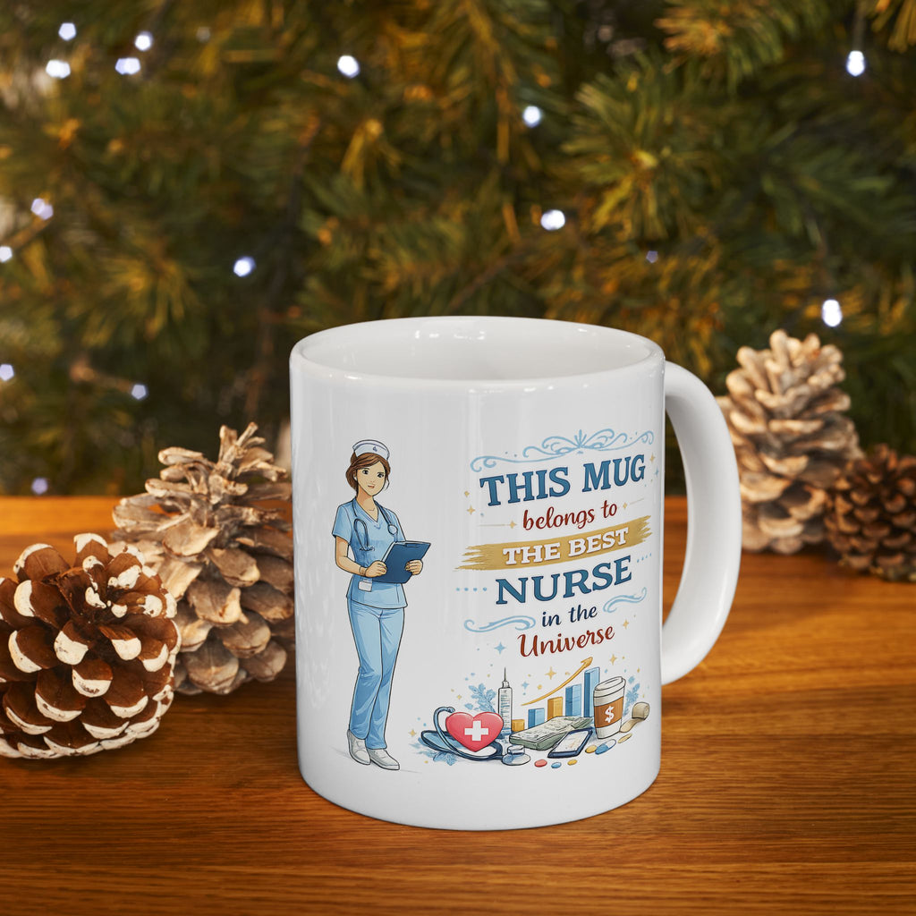 Best Nurse Mug  This Mug Belongs To The Best Nurse in the Universe, Nurse Coffee Mug Gift